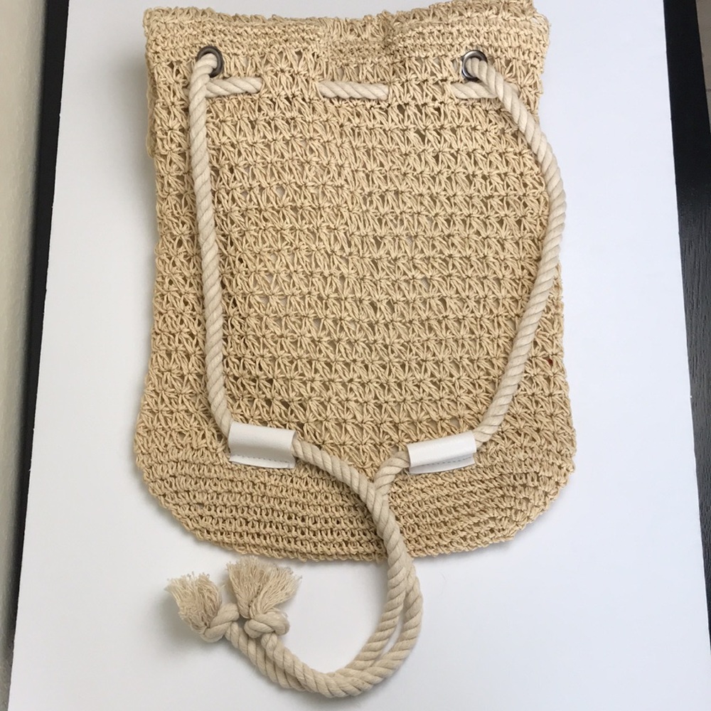 Disney x Junk Food Raffia Straw Drawstring Backpack - Picture 4 of 7
